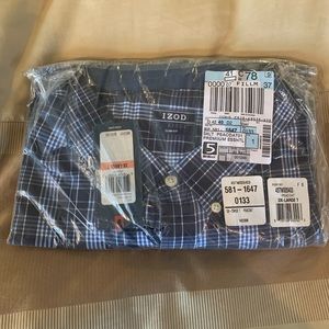 Izod l/s dress shirt 3XLT slim fit NWT.